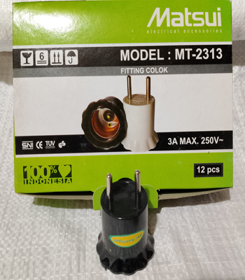 Fiting Colok Hitam Matsui Mt-2313