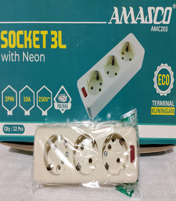 Stop Kontak 3 Lbg Amasco