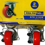 RODA PVC 2'' 50MM RODA MATI MERAH