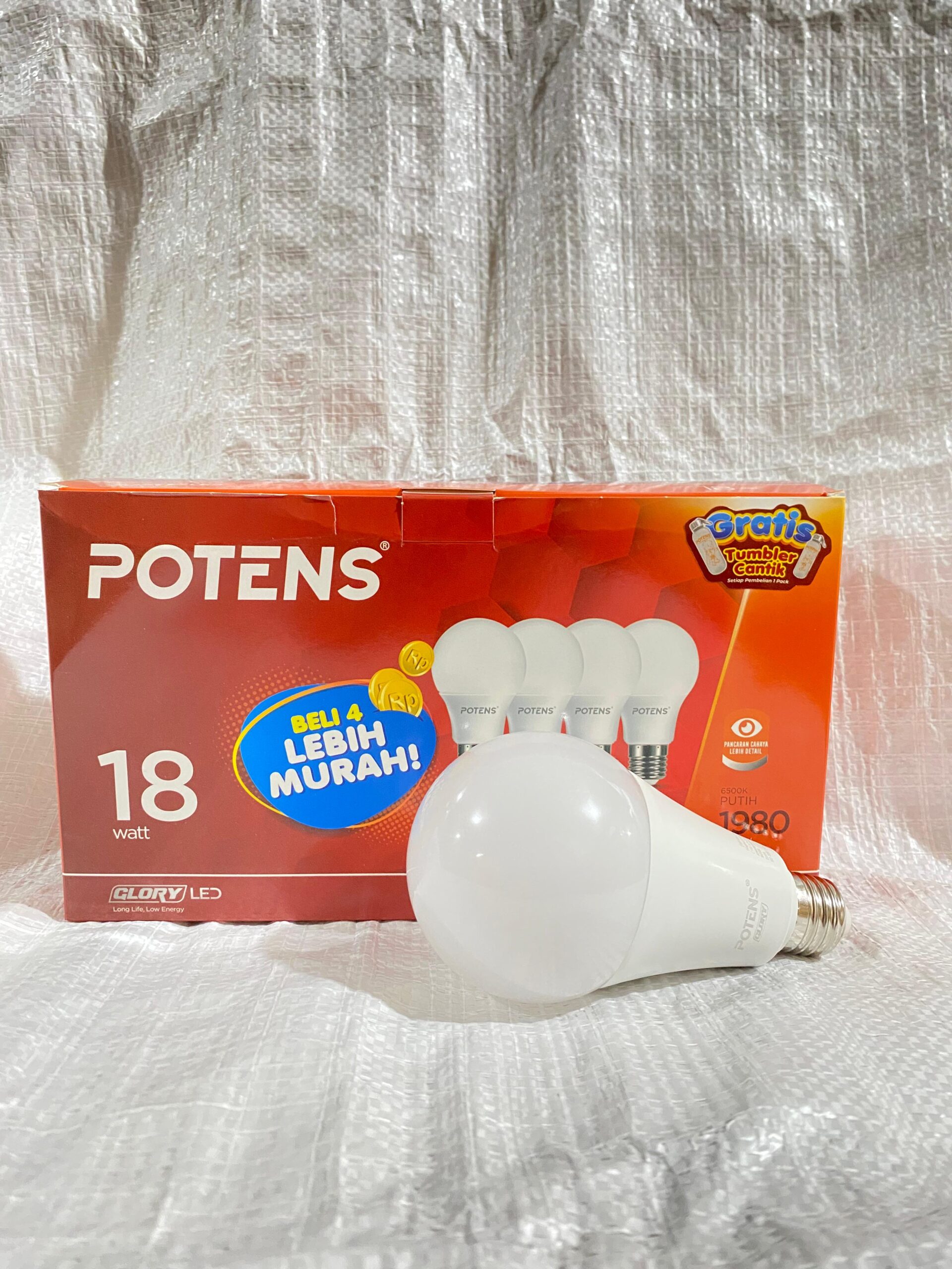 LAMPU LED 18 WATT BULAT POTENS